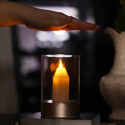 Hand Gesture Control Candle Glow Lamp with Warm White Light | Safe and Stylish Ambiance for Home and Special Occasions