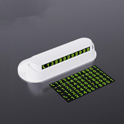 Luminous Car Parking Card & Air Freshener with Phone Holder | Enhanced Night Visibility for Safe Driving