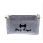 Felt Pet Toy Storage Basket with Large Capacity & Sturdy Handles | Stylish Organizer for Easy Clean-Up and Access