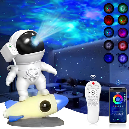 Galaxy Projection Light with 13 Ultra HD 4K Films | Rocket-Shaped Night Light for Stunning Cosmic Experiences