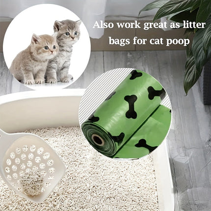 Biodegradable Dog Poop Bags with Double Thickness | Leak-Proof Design for Eco-Friendly Pet Waste Management