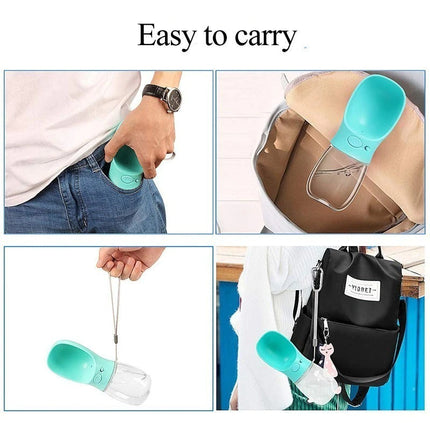 Portable Pet Water Bottle with Leak-Proof Design | Dual-Sized Hydration for Dogs and Cats on the Go