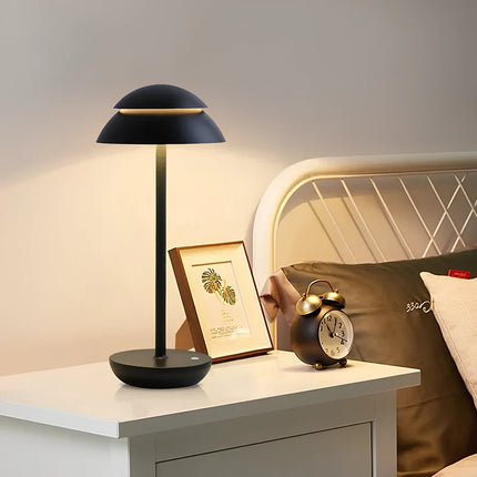 Cordless Scandinavian Table Lamp with Touch-Controlled Dimming | Rechargeable Lighting for Home Decor
