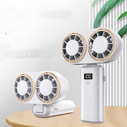 USB Rechargeable Handheld Mini Fan with 5 Speed Settings | Compact Foldable Design for On-the-Go Cooling