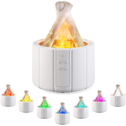 Simulated Flame Aromatherapy Humidifier with Quiet Operation | Cozy Atmosphere for Home and Office