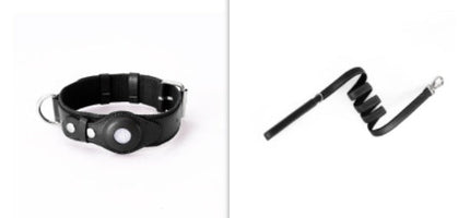 Airtag Leather Pet Collar with Adjustable Fit | Stylish Tracker Cover for Safety and Comfort