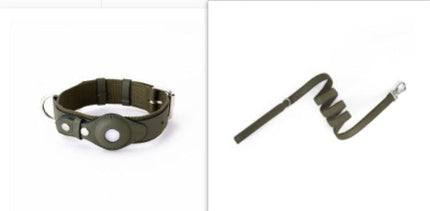 Airtag Leather Pet Collar with Adjustable Fit | Stylish Tracker Cover for Safety and Comfort