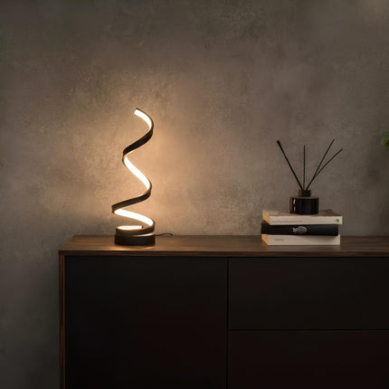 Dimmable USB Spiral Table Lamp with Modern Design | Adjustable Lighting Colors for Perfect Ambiance