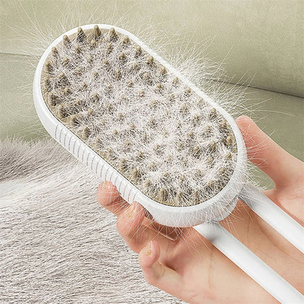 3-in-1 Pet Grooming Brush with Steam & Massage Function | Effortless De-Shedding for Healthier, Shinier Coats