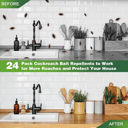 Roach Bait Discs, Indoor Cockroach Bait Station with Boric Acid – image 4