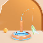 2-in-1 Feather Cat Turntable Toy with Interactive Rotating Design | Engaging Fun for Indoor Play and Hunting Instincts