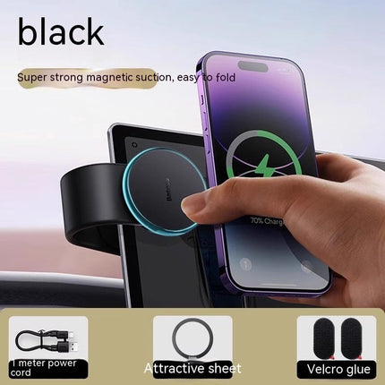 Magnetic Car Phone Holder with Flexible Design & 360° Rotation | Wireless Charger for Convenient Hands-Free Use