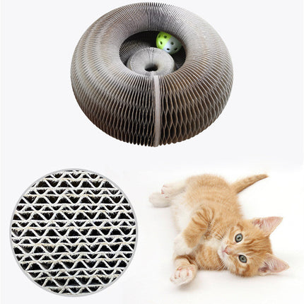 Cat Scratching Game Board with Unique Foldable Design | Eco-Friendly Scratcher for Healthy Nail Growth and Play