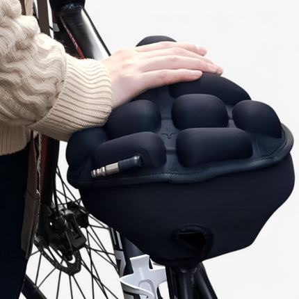Bike Seat Cover with Air Cushion, Shock Absorbing Bike Seat Cushion, Breathable Bicycle Saddle Cover with Non Slip Base