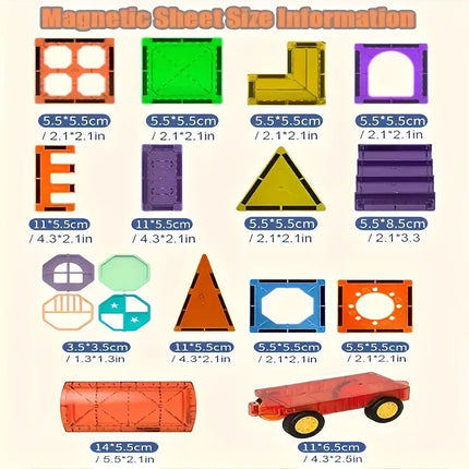 Magnetic Building Blocks Set, BPA Free Educational Toys – image 4