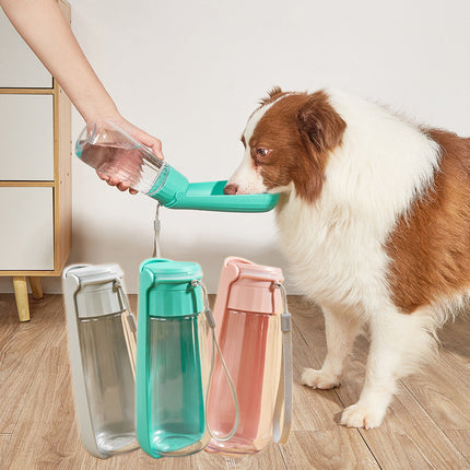 Portable Folding Dog Water Bottle with 550ml Capacity | Safe, Compact Hydration for Medium to Large Dogs