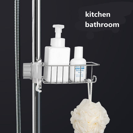 Adjustable Stainless Steel Sink Drain Rack with Clip-On Design | Space-Saving Solution for Kitchen and Bathroom Organization