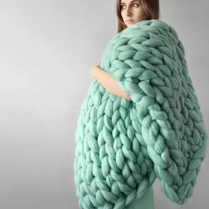 Chunky Knit Throw Blanket, Soft Blanket for Couch and Bed – image 26