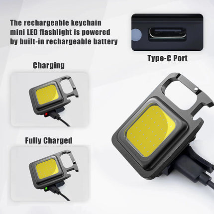 Mini Portable Flashlight with 3 Lighting Modes & USB Rechargeable | Compact LED Light for Emergencies and Outdoor Use