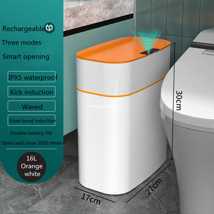 Automatic Smart Trash Can with UV Sterilization & Waterproof Design | Touch-Free Hygiene for Kitchen and Bathroom