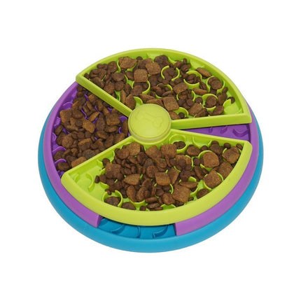 3-Layer Rotating Slow Feeder for Dogs and Cats | Engaging Puzzle Bowl for Healthy Mealtime Fun