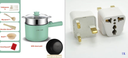 Portable Mini Electric Hot Pot with Keep-Warm Function | Stainless Steel Kitchen Cooker for Steaming and Boiling