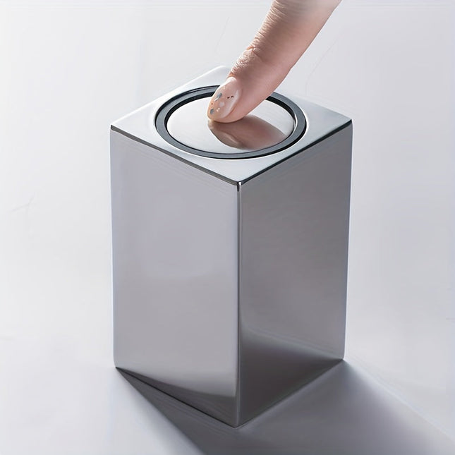 Toothpick Holder Stainless Steel, Automatic Toothpick Dispenser with Push Button, Small Kitchen Gadgets for Dining Table