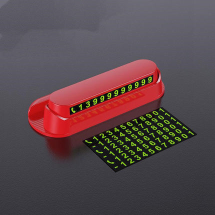 Luminous Car Parking Card & Air Freshener with Phone Holder | Enhanced Night Visibility for Safe Driving