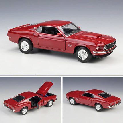 1969 Ford Mustang Boss 429 Diecast Model with High Simulation Detail | 1:24 Scale Classic Car for Collectors