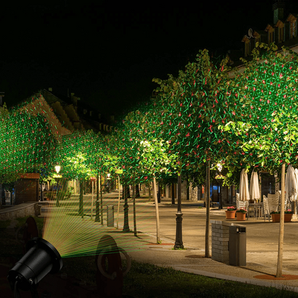 Outdoor Christmas Light Projector, Red and Green LED Projector Light with Stake – image 4