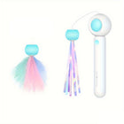 Retractable Cat Teaser Wand with Interchangeable Feather & Tassel Heads | Engaging Play for Indoor Cats