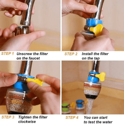 Faucet Water Filter, 6 Layer Tap Water Filter with Coconut Shell Carbon – image 5