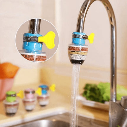 Faucet Water Filter, Activated Carbon Water Filter Tap, 6 Layer Tap Water Filter with Coconut Shell Carbon