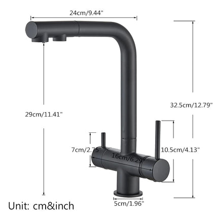 Kitchen Faucet with Sprayer, Stainless Steel Pull Out Kitchen Sink Faucet – image 5