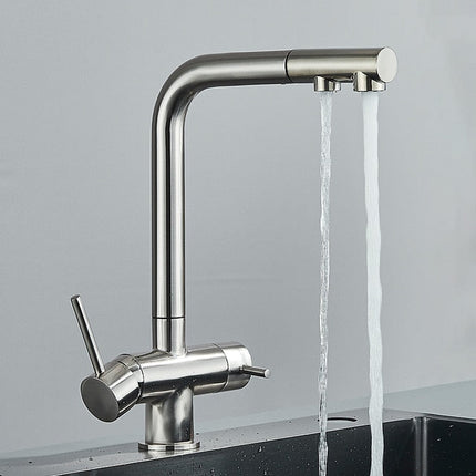 Kitchen Faucet with Sprayer, Stainless Steel Pull Out Kitchen Sink Faucet – image 7