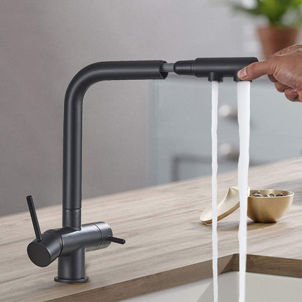 Kitchen Faucet with Sprayer, Filtered Water Faucet for Drinking Water, Stainless Steel Pull Out Kitchen Sink Faucet