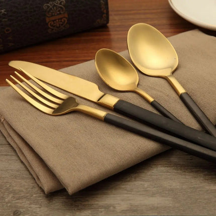Gold Silverware Set