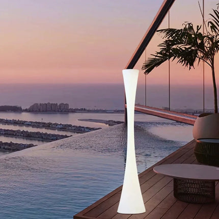 Weatherproof Floor Lamp with Hourglass Design & Remote Control | Versatile Illumination for Indoor and Outdoor Spaces