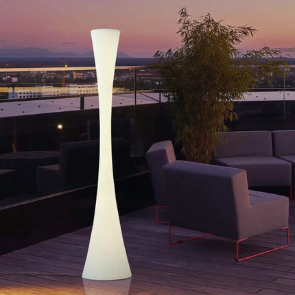 Weatherproof Floor Lamp with Hourglass Design & Remote Control | Versatile Illumination for Indoor and Outdoor Spaces