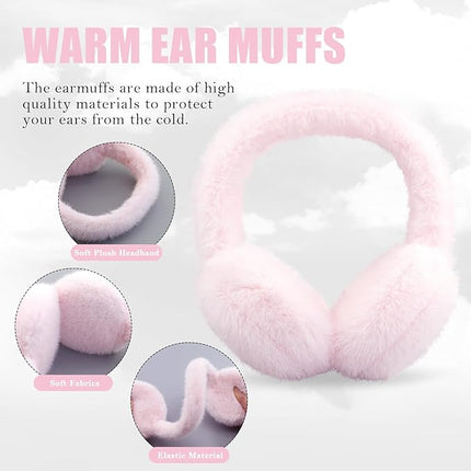Winter Ear Muffs, Faux Fur Earmuffs Foldable – image 19