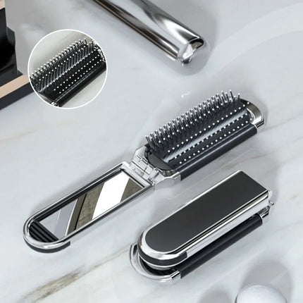 Hair Brush with Mirror, Foldable Travel Hair Brush – image 5