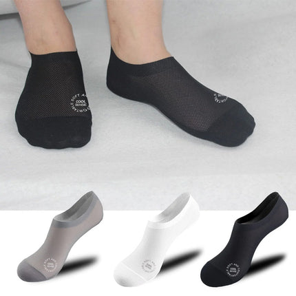 No Show Socks, Ultra Thin Cotton Socks with Seamless Ankles, Non Slip Socks with Silicone Grip Bands