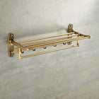 Wall Mounted Towel Holder, Antique Brass Bathroom Shelf – image 6