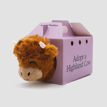 Realistic Highland Cow Plush Toys, Highland Cow Stuffed Animals with Soft Cotton Filling