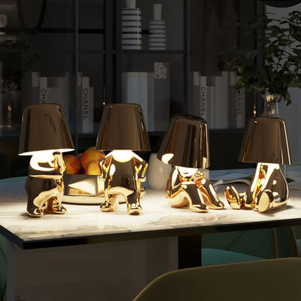 Dimmable Touch-Controlled LED Lamp with Adjustable Brightness | Portable Artistic Lighting for Home Decor