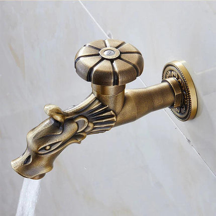 Outdoor Spigot, Wall Mount Hose Bib with Decorative Lever Handle, Outdoor Water Faucet for Garden Hose