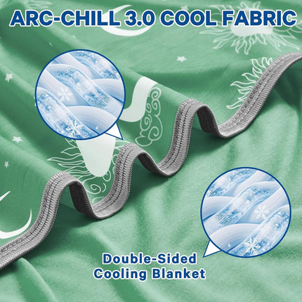 Cozy Comfort | Cooling Blanket with Double-Sided Fabric | Lightweight Summer Blanket for Hot Sleepers and Travel
