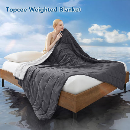 Cozy Comfort | Weighted Blanket with Cooling Microfiber | All-Season Softness for Ultimate Relaxation