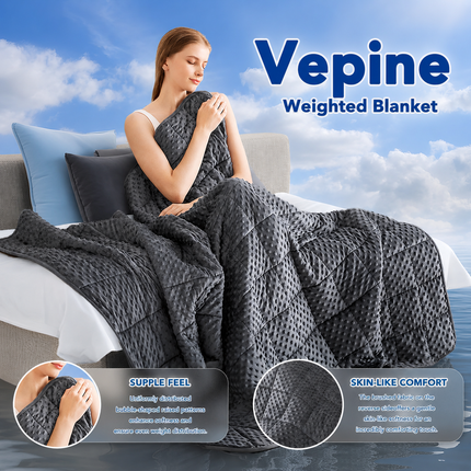 Cozy Comfort | Dots Weighted Blanket with Cooling Microfiber | All-Season Softness for Ultimate Relaxation