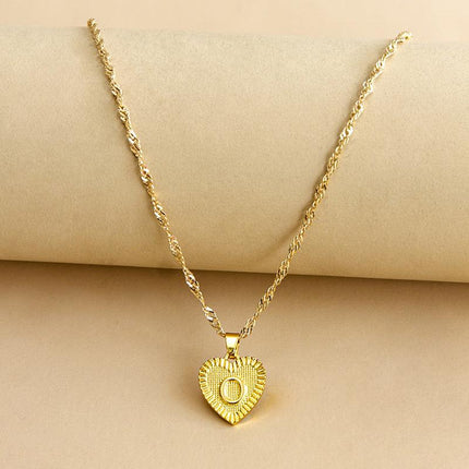 Gold Necklace for Women, Heart Initial Necklace with Engraved Initial – image 16